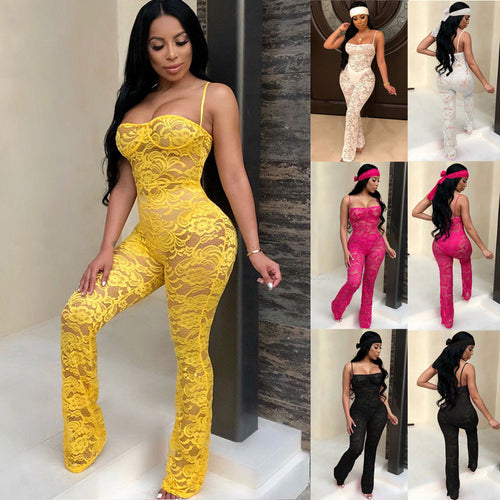 Sexy Lace Thick Body Jumpsuit