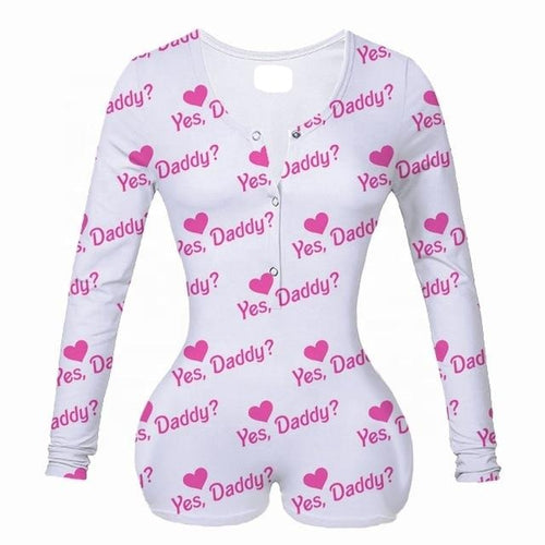 Yes Daddy One Piece Pajama Set