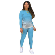 Load image into Gallery viewer, Double Shaded Two Piece Body Con Tracksuit