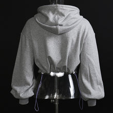 Load image into Gallery viewer, Women Crop Hollow out Hoodie