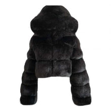 Load image into Gallery viewer, Faux Fur Croppped Coat